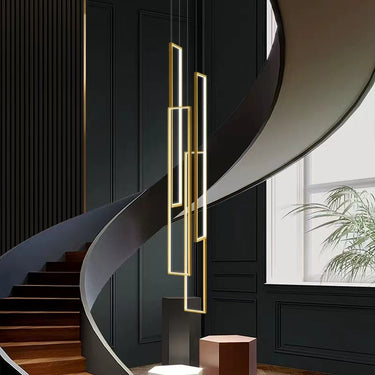 black modern chandelier